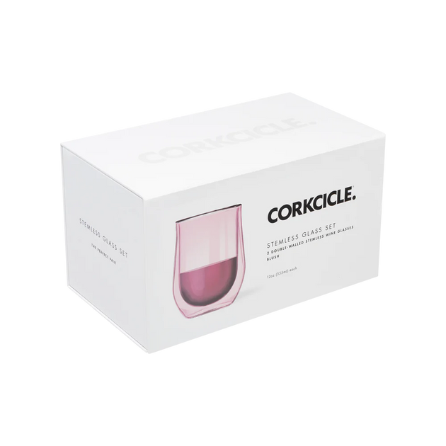 PREOWNED CORKCICLE CHAMPAGNE WINE FLUTE 7 OZ WHITE PINK CUP