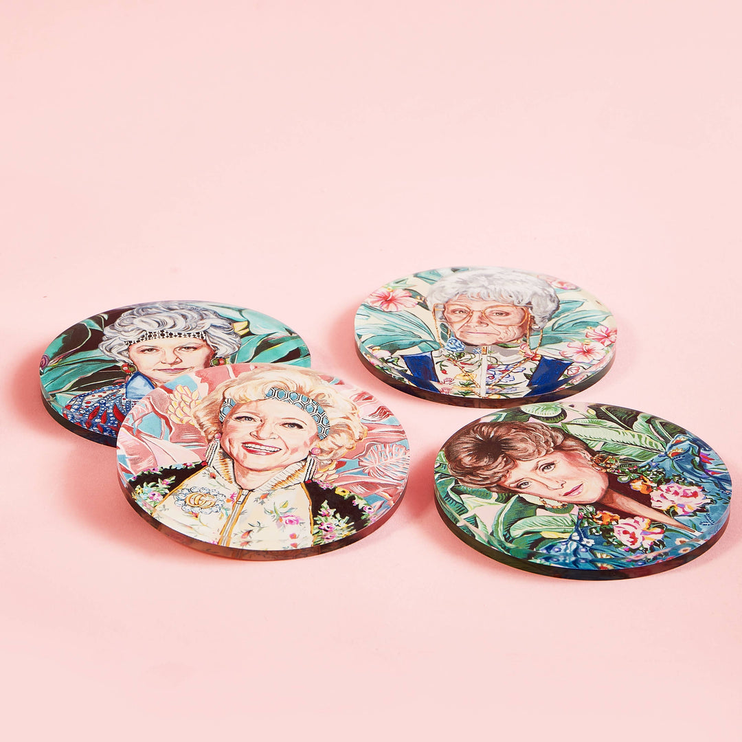 Golden Gals Coaster Set