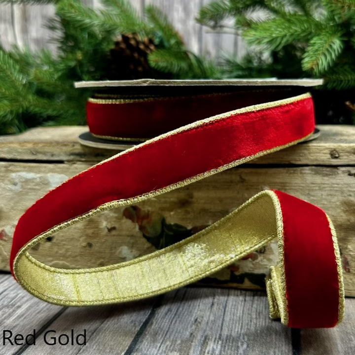 Red Velvet and Gold Ribbon