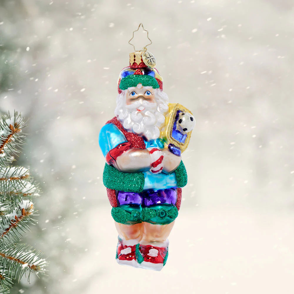 Christopher Radko - Pickleball Pro Santa Ornament