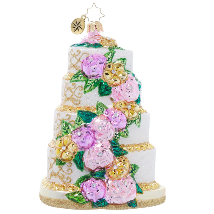 Christopher Radko - Heart-Shaped Wedding Cake Ornament