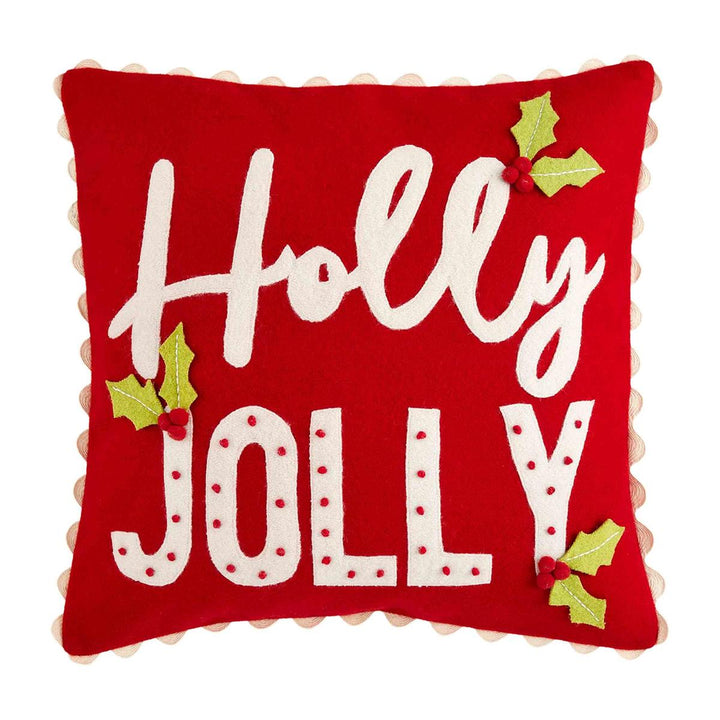 Holly Jolly Wool Pillow