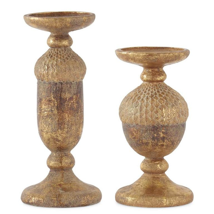 Bronze Acorn Candleholder