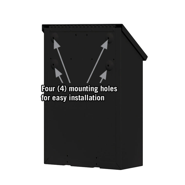 Decorative Traditional Vertical Mailbox - Black