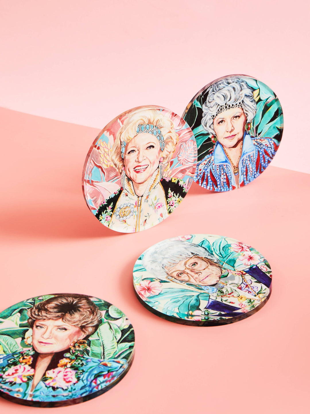 Golden Gals Coaster Set