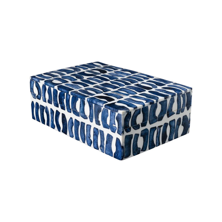 Navy Blue Bone Inlay Decorative Box