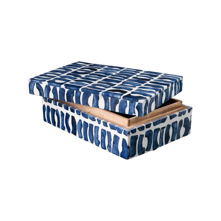 Navy Blue Bone Inlay Decorative Box