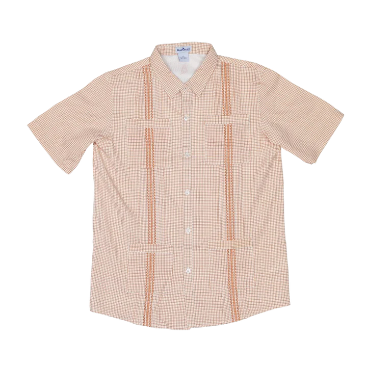 Blue Quail - Men's Gameday Guayabera - Burnt Orange