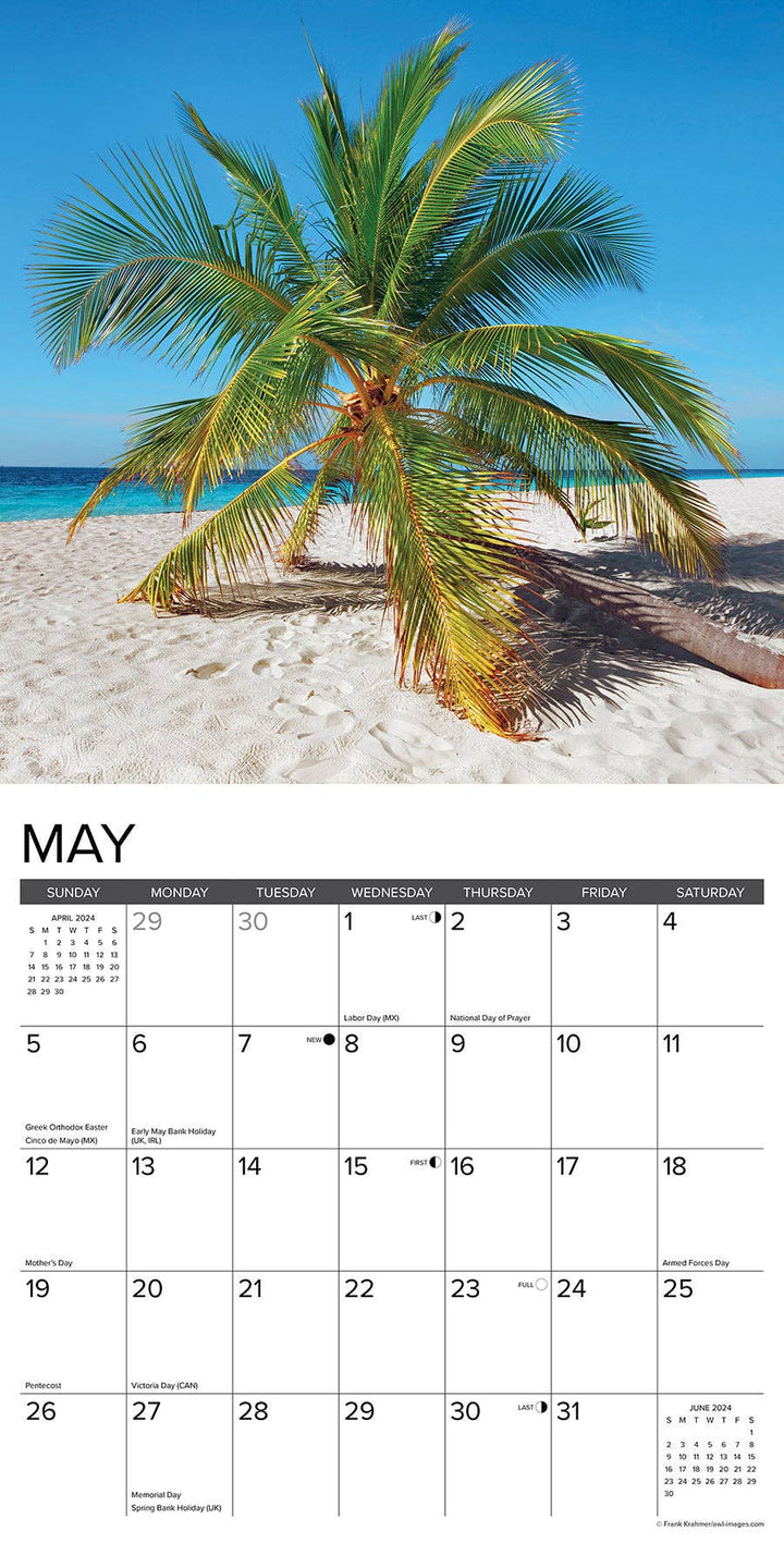 Beaches 2024 Wall Calendar