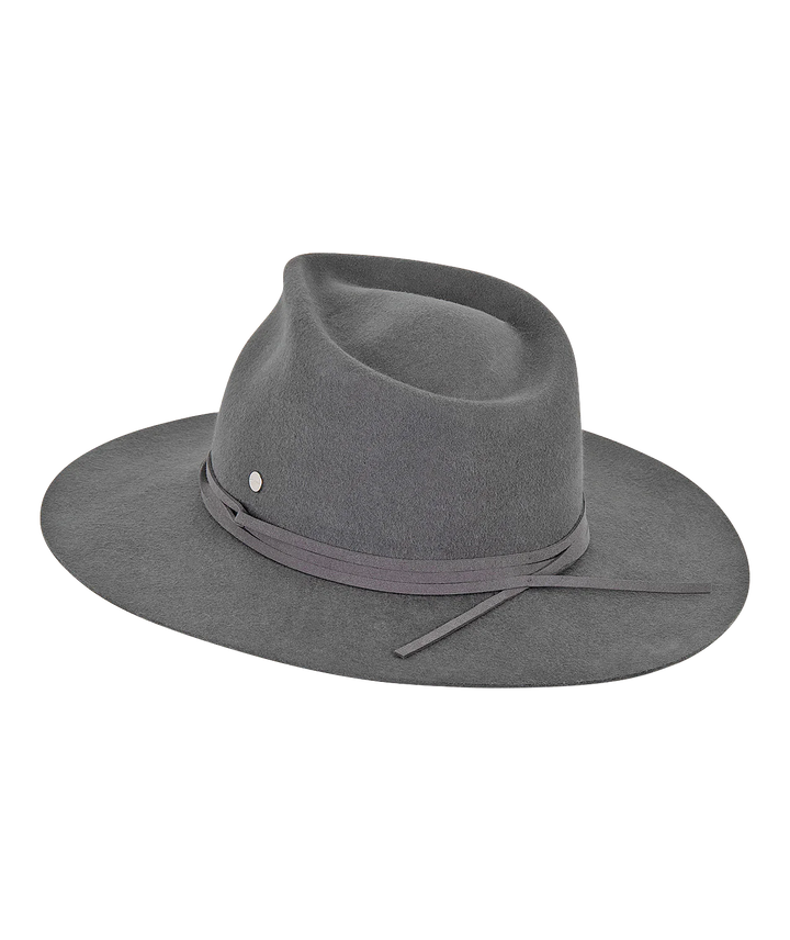 Kooringal - Alice Wide-Brim Felt Fedora - Charcoal