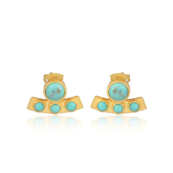 Christina Greene Curved Bar Stud Earrings - Capri by Sunset & Co.