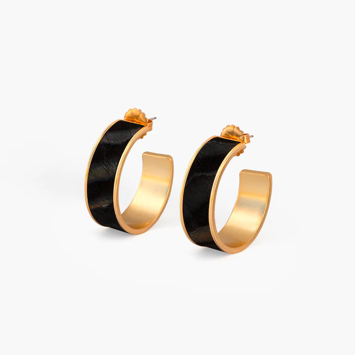 Brackish - Drift Feather Hoop Earrings