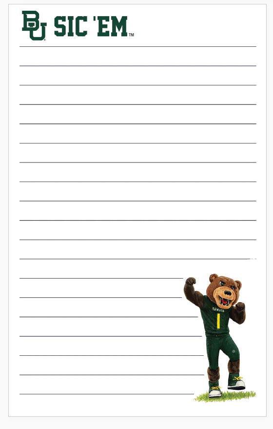 Collegiate Mascot Notepad