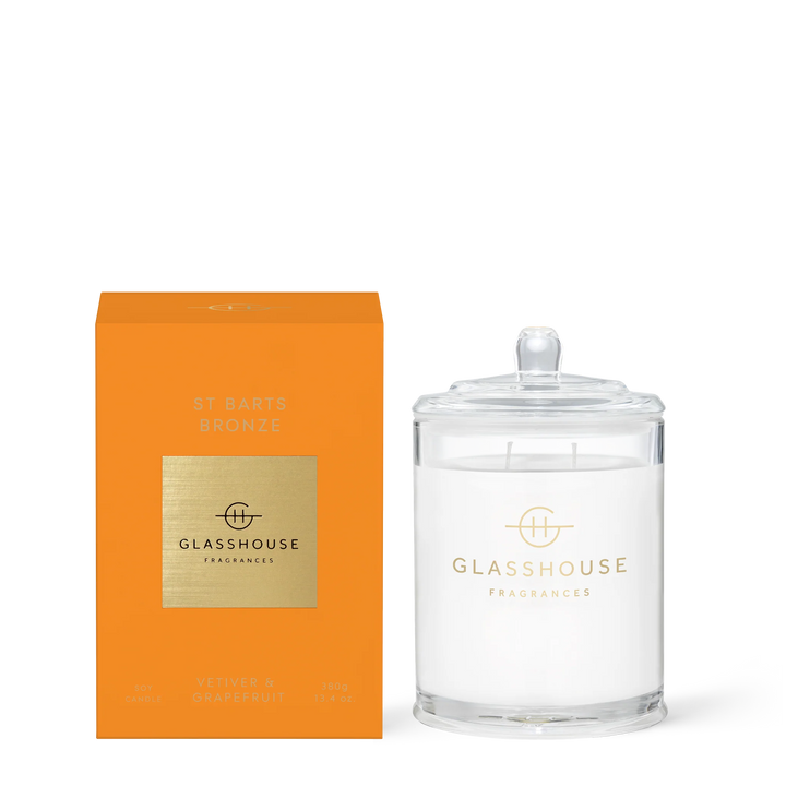 Glasshouse Fragrances - Scented Soy Candle - St Barts Bronze