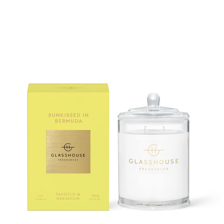 Glasshouse Fragrances - Scented Soy Candle - Sunkissed in Bermuda