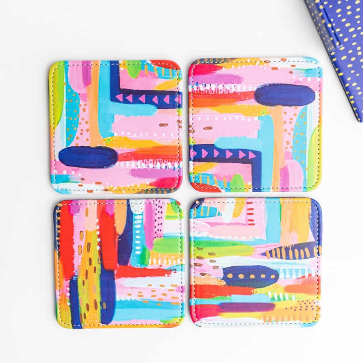 Colorful Labyrinth Coaster Set