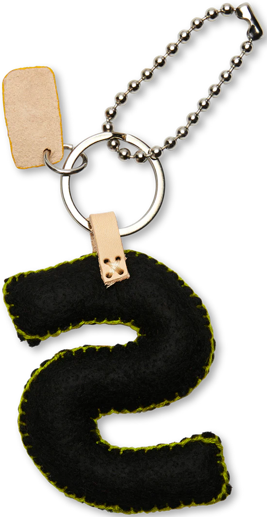 Consuela - Black Felt Alphabet Charm