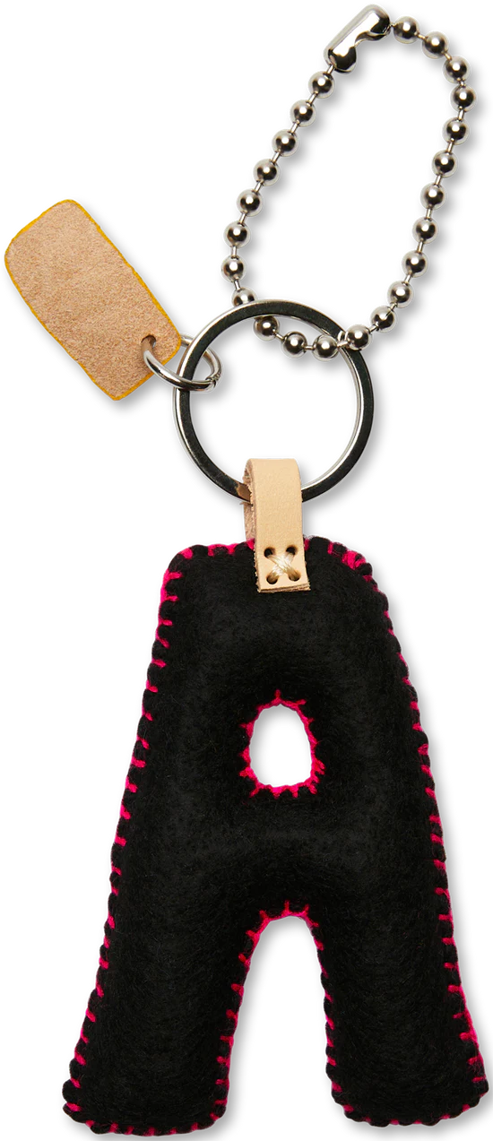 Consuela - Black Felt Alphabet Charm