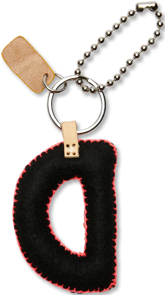 Consuela - Black Felt Alphabet Charm