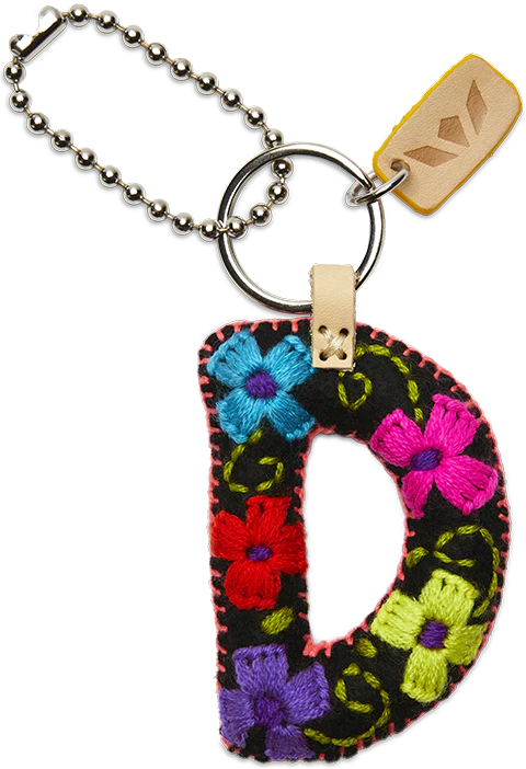 Consuela - Black Felt Alphabet Charm