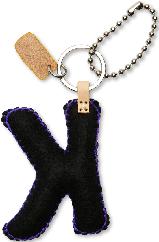 Consuela - Black Felt Alphabet Charm