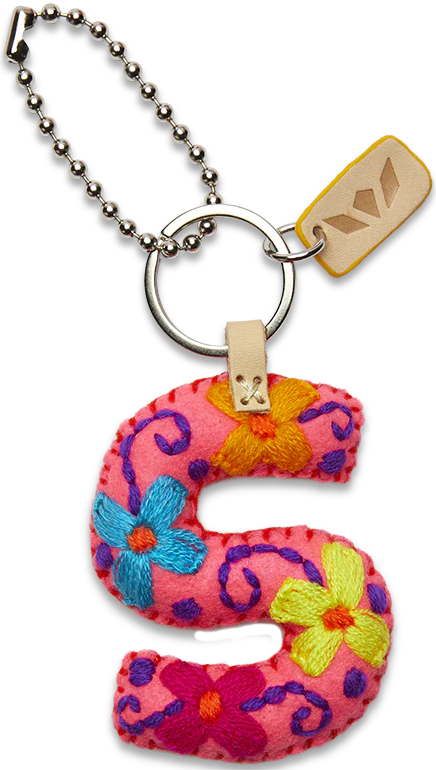 Consuela - Pink Felt Alphabet Charm