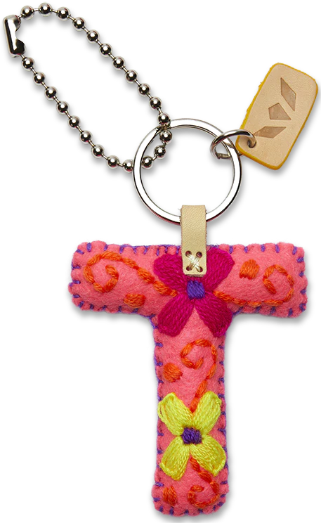 Consuela - Pink Felt Alphabet Charm