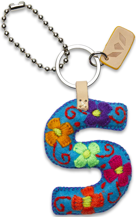 Consuela - Turquoise Felt Alphabet Charm