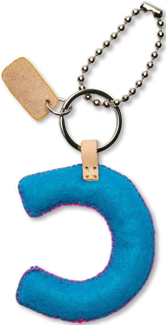 Consuela - Turquoise Felt Alphabet Charm