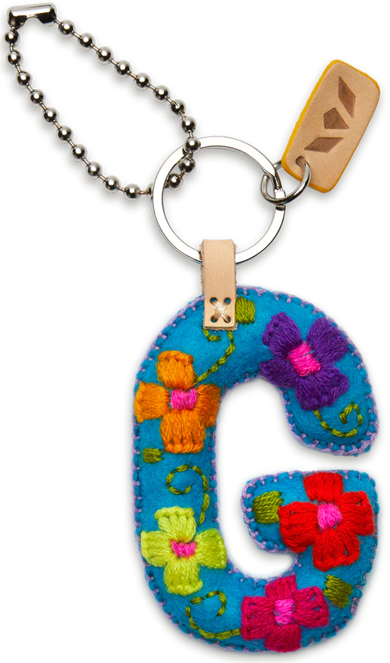 Consuela - Turquoise Felt Alphabet Charm