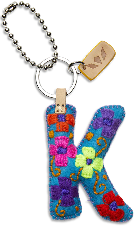 Consuela - Turquoise Felt Alphabet Charm