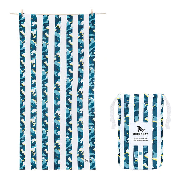 Dock & Bay - Kid's Medium Beach Towel - Cool Camo