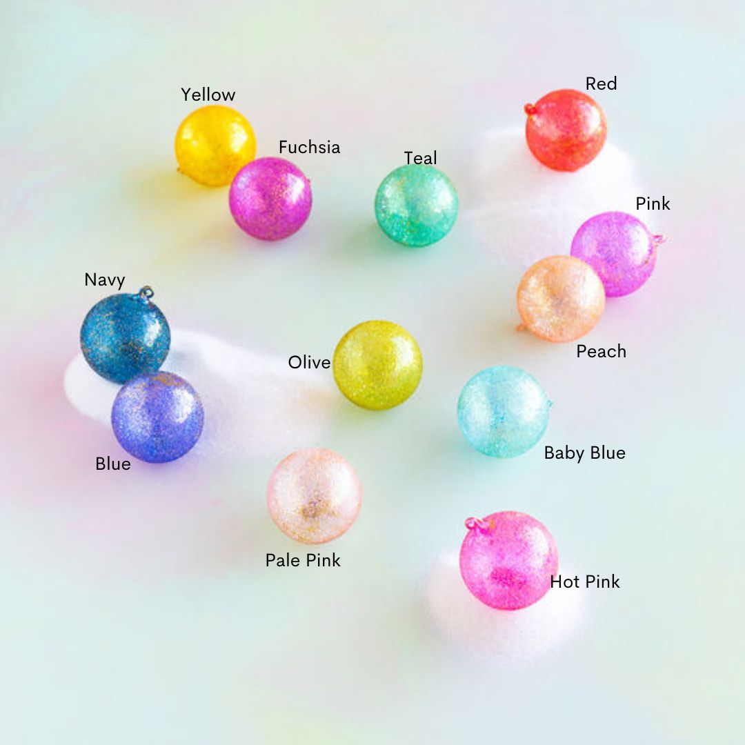 Glitterville - Rainbow Stubble Ball Ornament