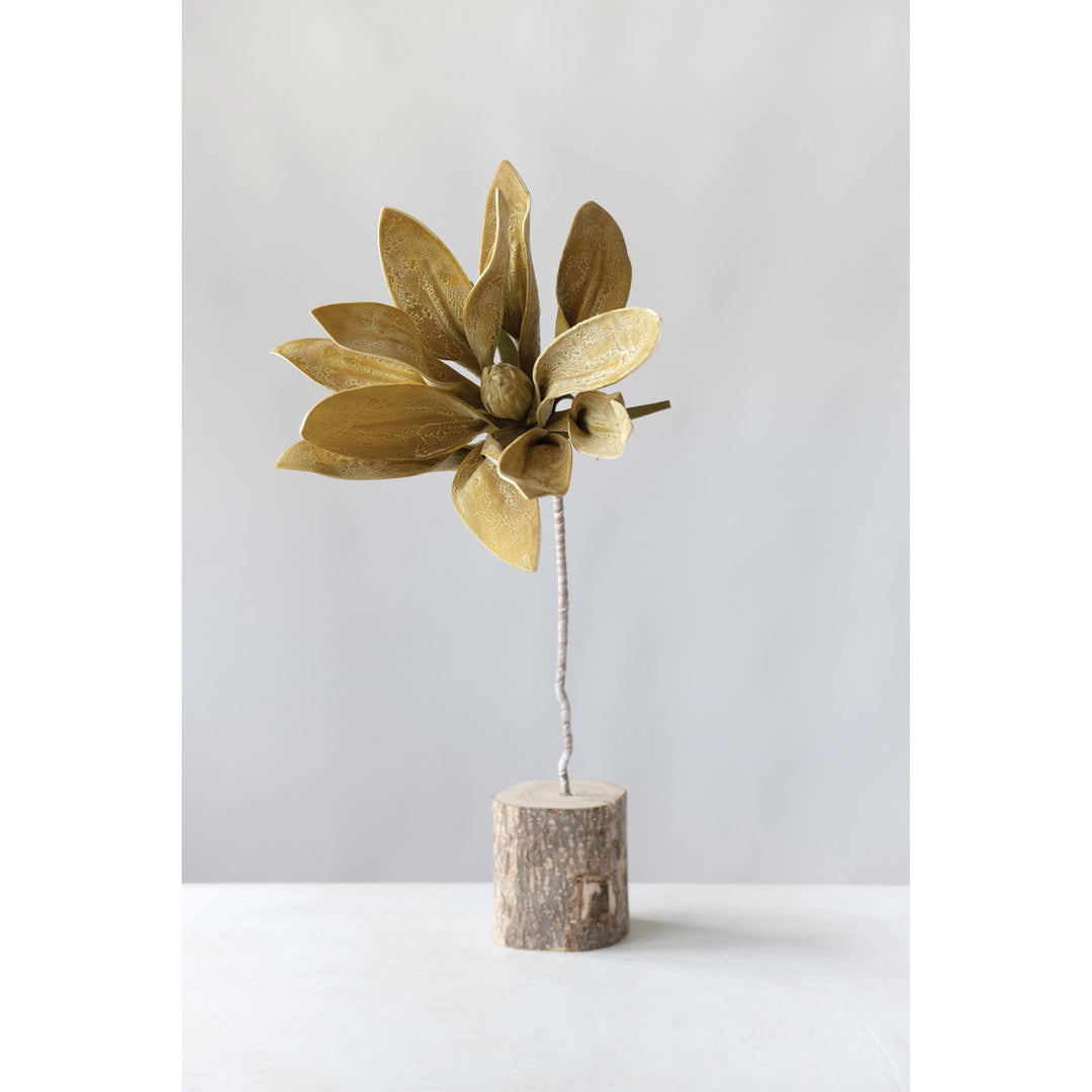 Faux Leaf Stem - Green