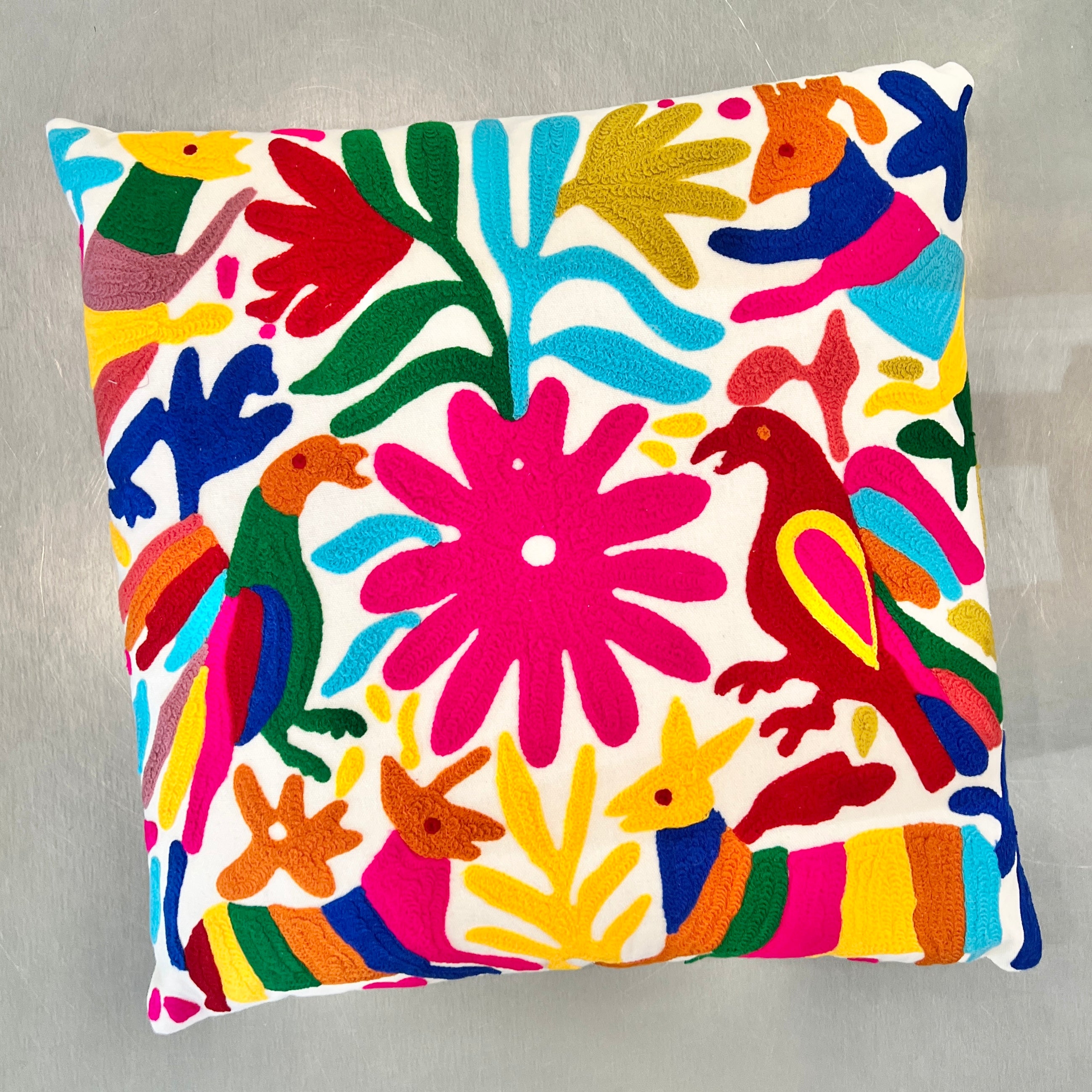 Otomi Hand Embroidered Pillow