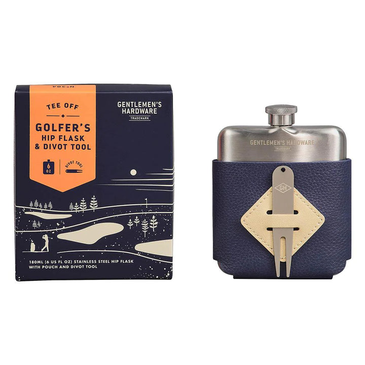 Gentlemen's Hardware - Golfer's Hip Flask & Divot Tool