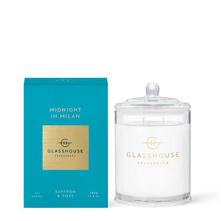 Glasshouse Fragrances - Scented Soy Candle - Midnight In Milan