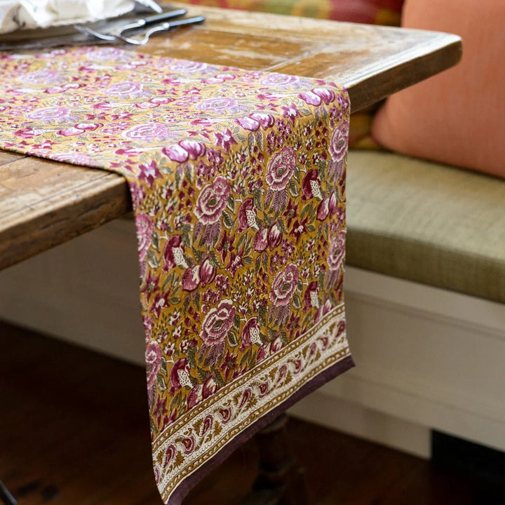 Pomegranate Inc. - Pomegranate Garden Table Runner - Plum & Ochre