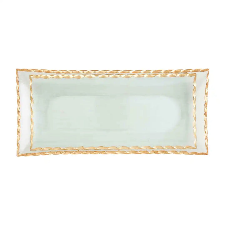 Gold Edge Glass Tray