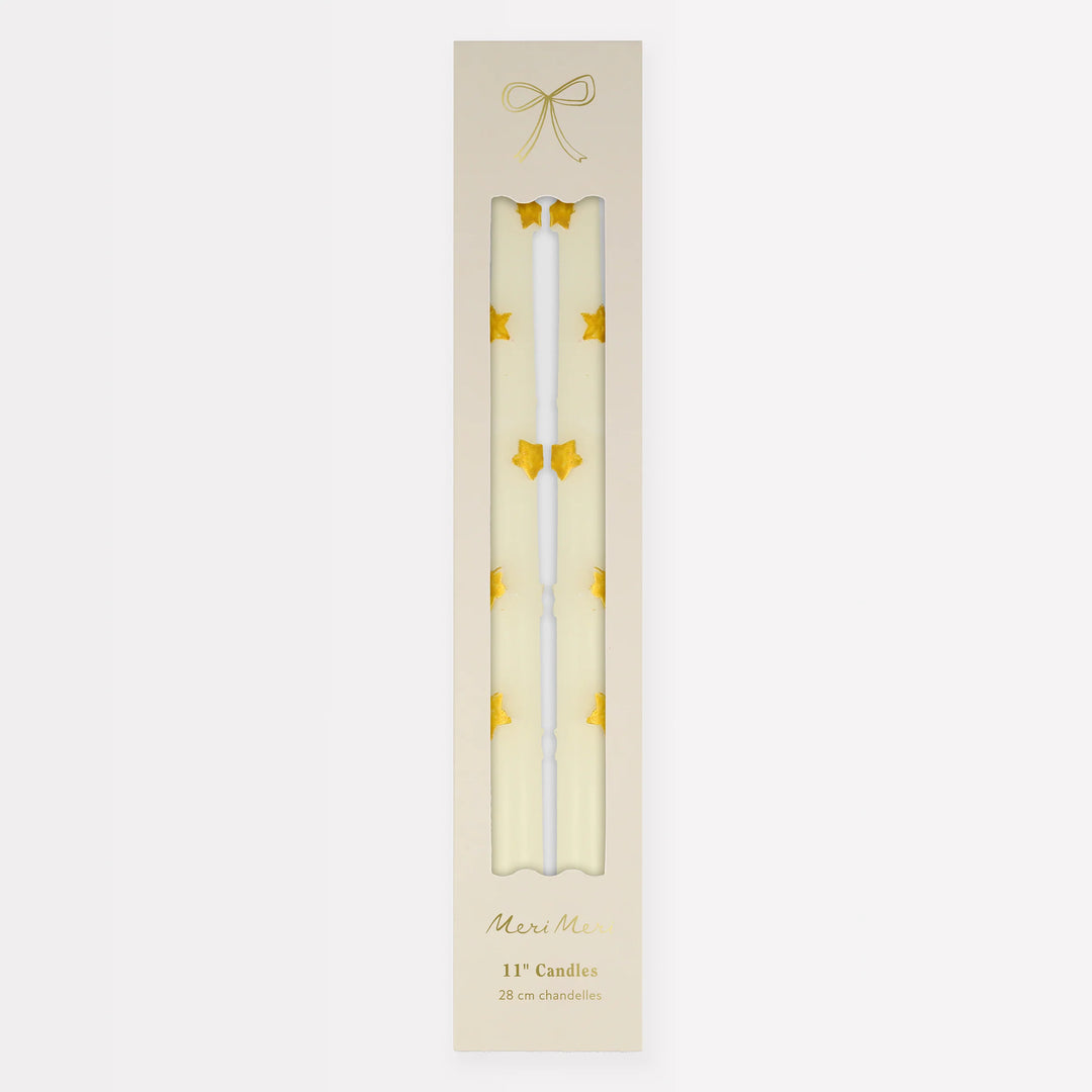 Meri Meri - Gold Star Taper Candle Set