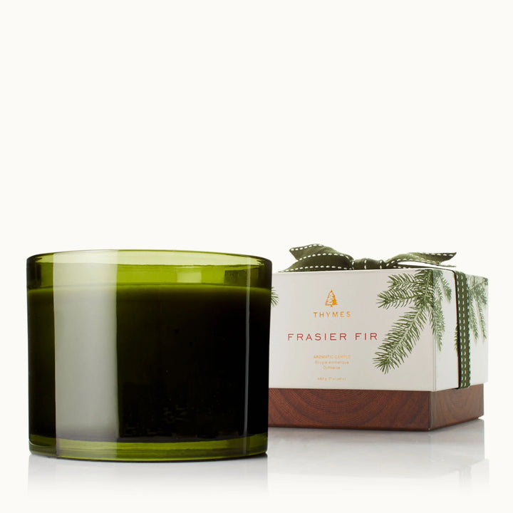 Thymes Limited - Green Glass Candle - Frasier Fir