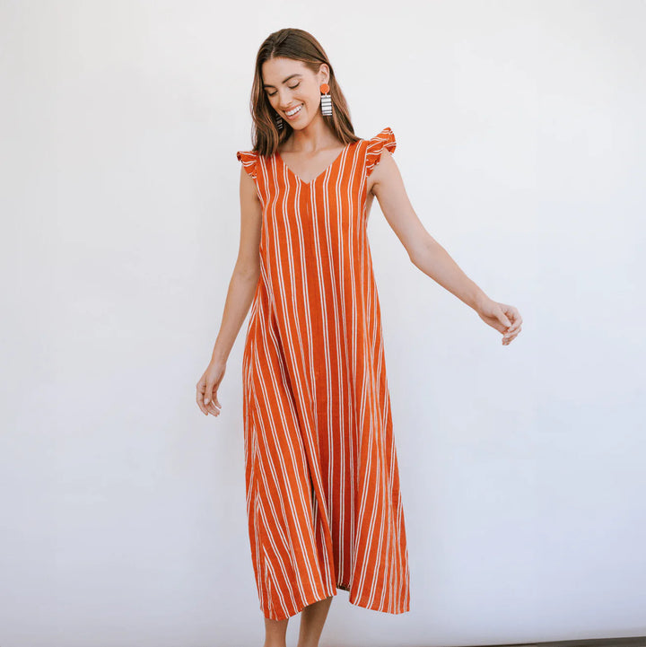 Sunshine Tienda - Sofia Dress - Hemingway Stripe