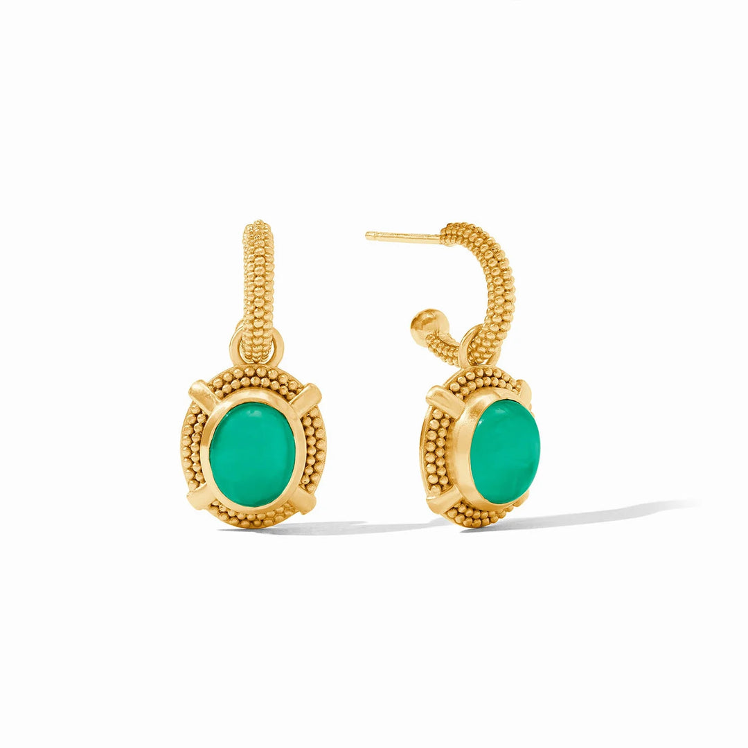 Julie Vos - Cabochon Hoop & Charm Earring