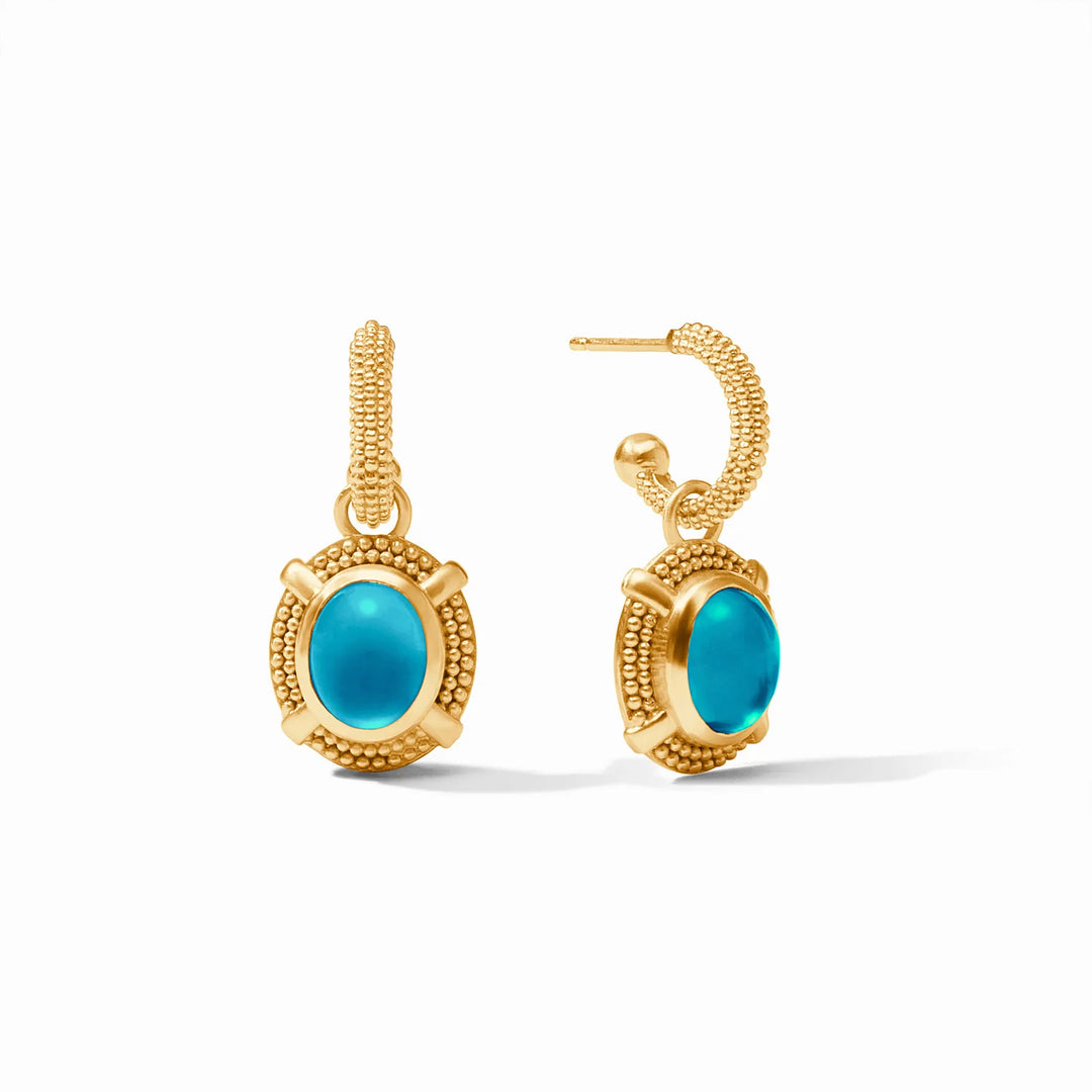 Julie Vos - Cabochon Hoop & Charm Earring