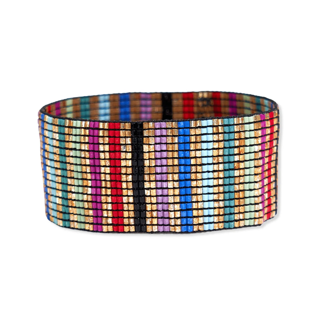 Mokara Colorful Cuff Bracelet - Feathers & 24K Gold Hardware