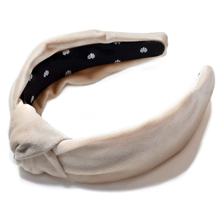 Lele Sadoughi - Velvet Knotted Headband - Latte