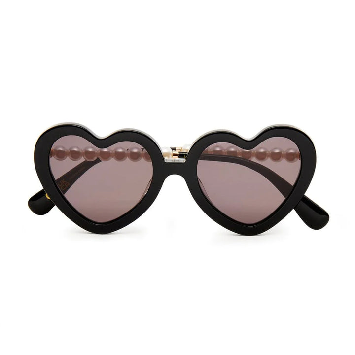 Lele Sadoughi - Pearl Sweetheart Sunglasses - Jet