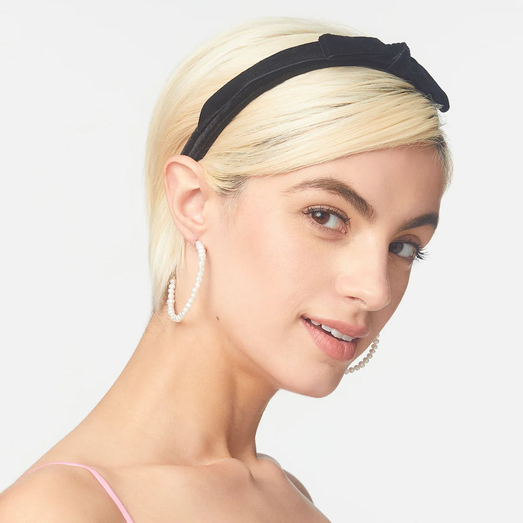 Lele Sadoughi - Bardot Ribbon Headband - Jet