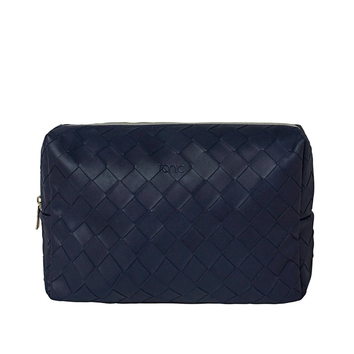 Large Beauty Bag - Woven Navy