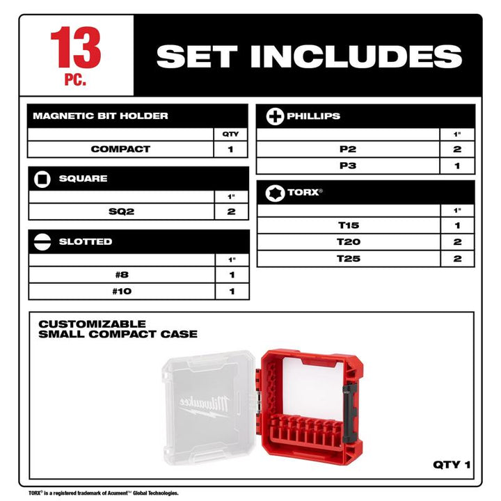 Milwaukee - Shockwave Impact Duty Driver Bit Set - 13PC